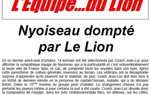 Nyoiseau dompté par Le Lion